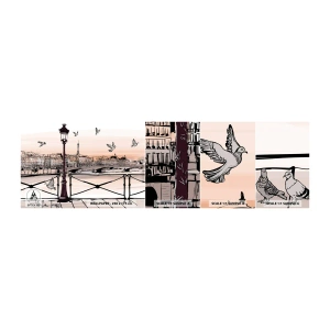 Vzor Fototapety Samolepicí Deluxe Sticker - Nad střechami Paříže - Architektura, Město, Paříž - 100x30 cm