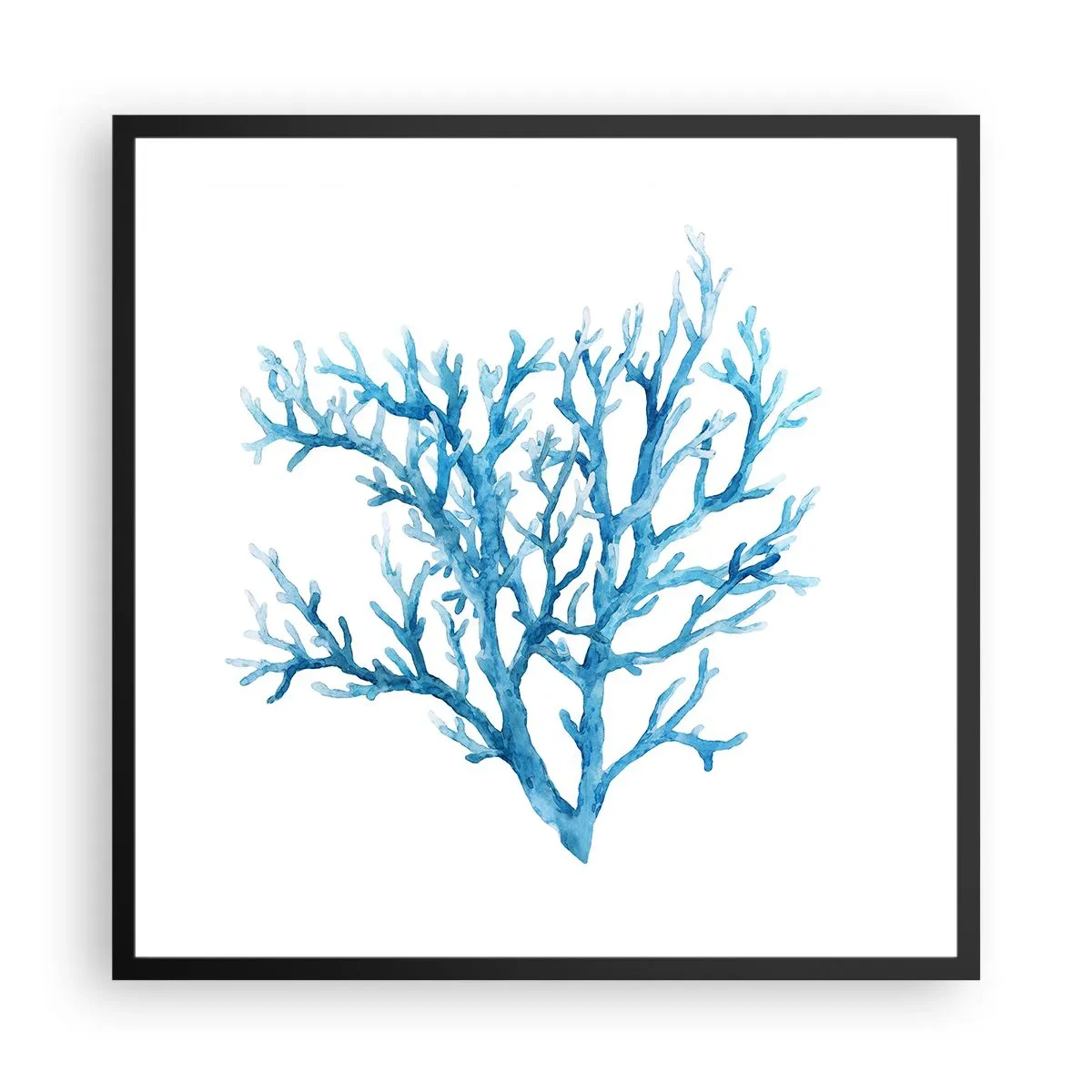 Plakát v černém rámu - Mořský filigrán - 60x60 cm