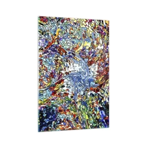 Obraz na skle - Vitráž s kapkami - 70x100 cm