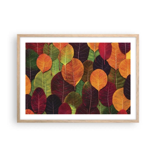 Plakát v rámu světlý dub - Podzimní mozaika - 70x50 cm