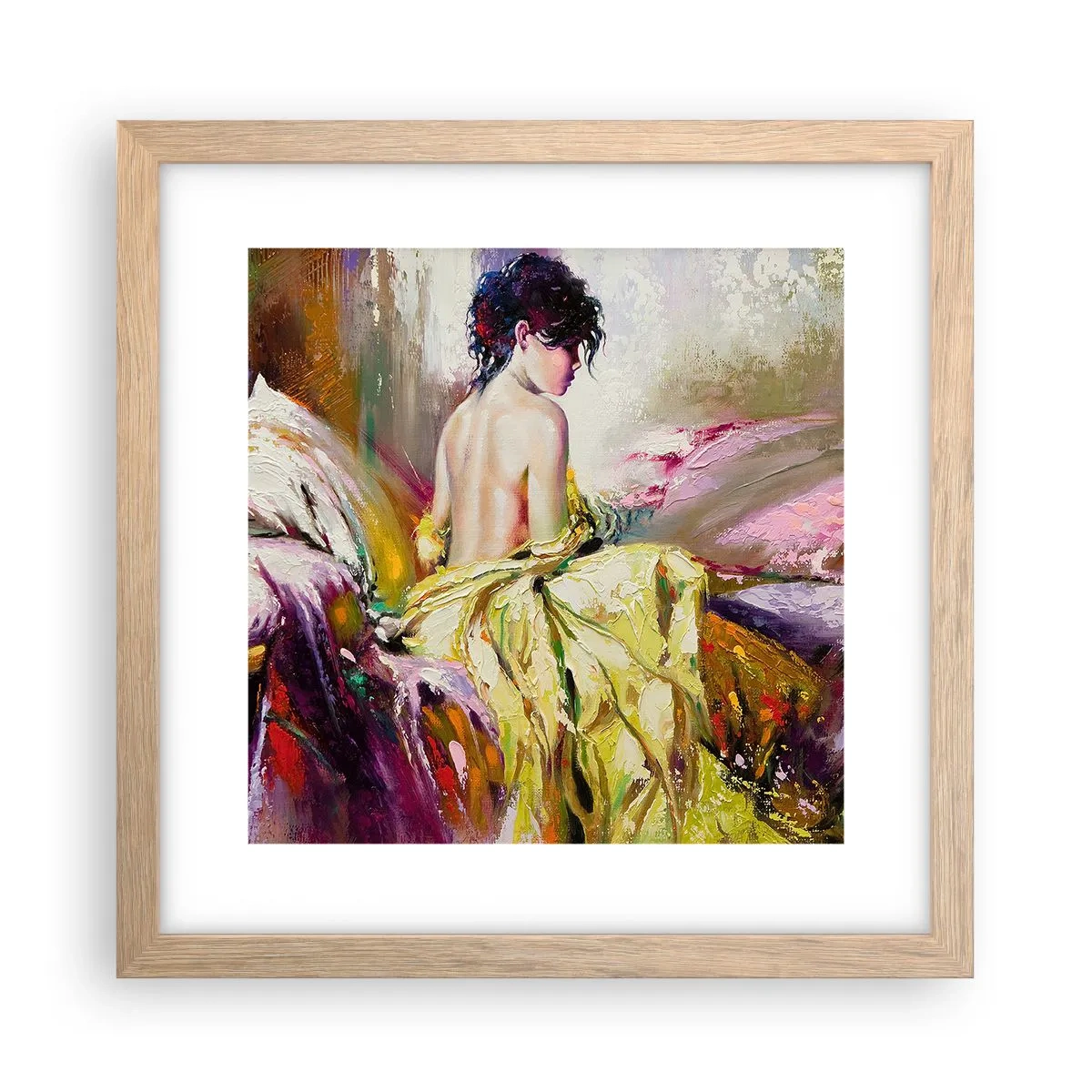 Plakát v rámu světlý dub - Mezi ústy a okrajem poháru - 30x30 cm