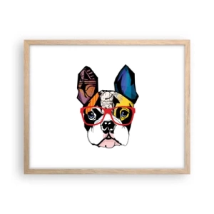 Plakát v rámu světlý dub - Intelektuál - 50x40 cm