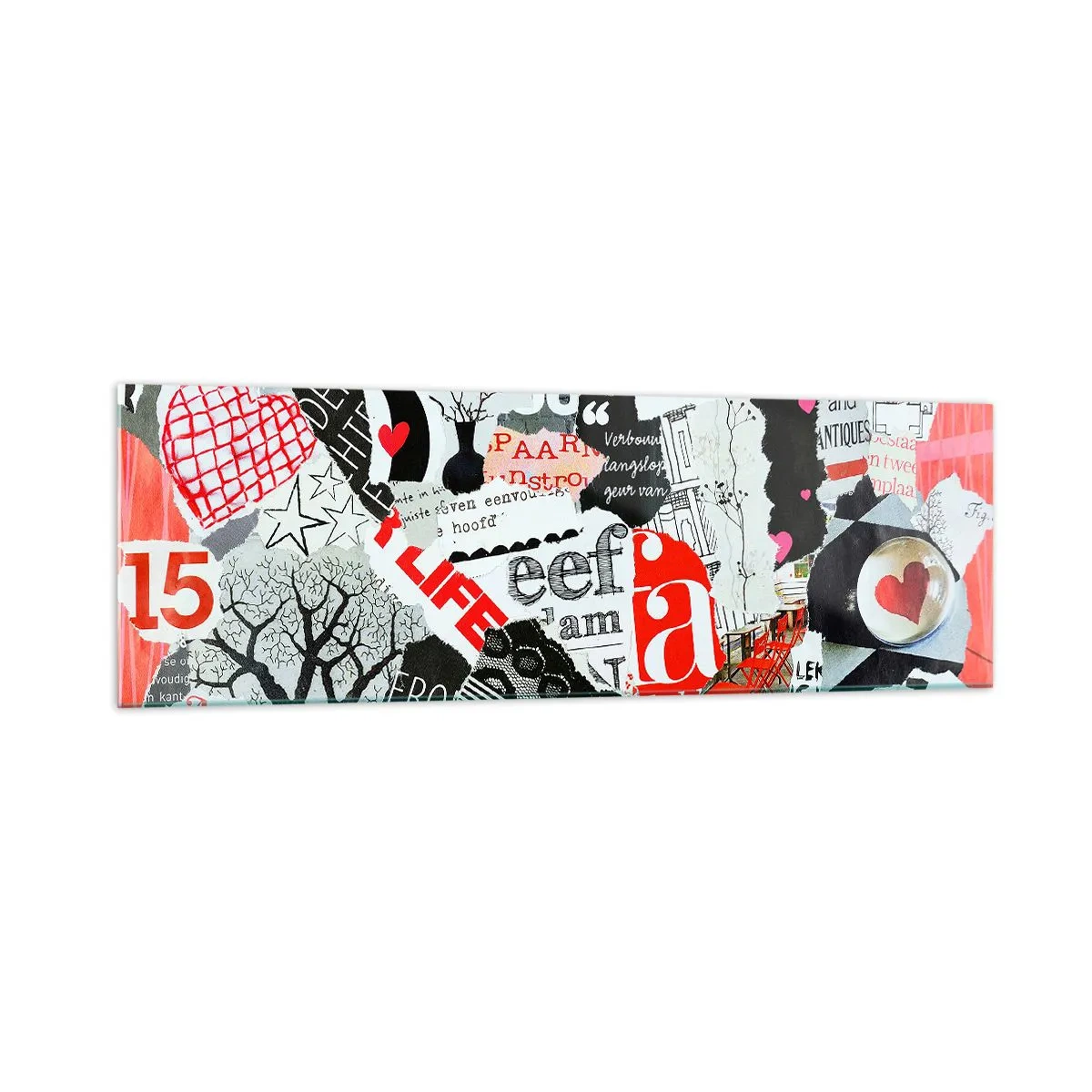 Obraz na skle - Hipsterská koláž - 160x50 cm