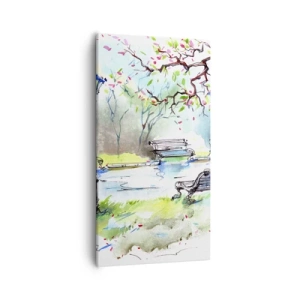 Obraz na plátně - Kouzlo parkového ticha - 55x100 cm