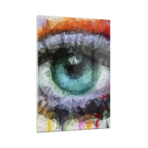 Obraz na skle - Krystalický lesk očí - 50x70 cm