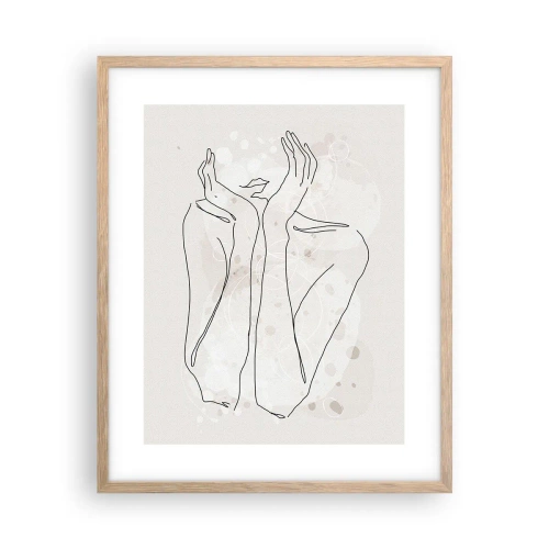 Plakát v rámu světlý dub - Zasněný okamžik - 40x50 cm