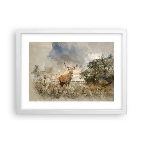 Plakát v bílém rámu - Důstojnost - síla - majestátnost - 40x30 cm