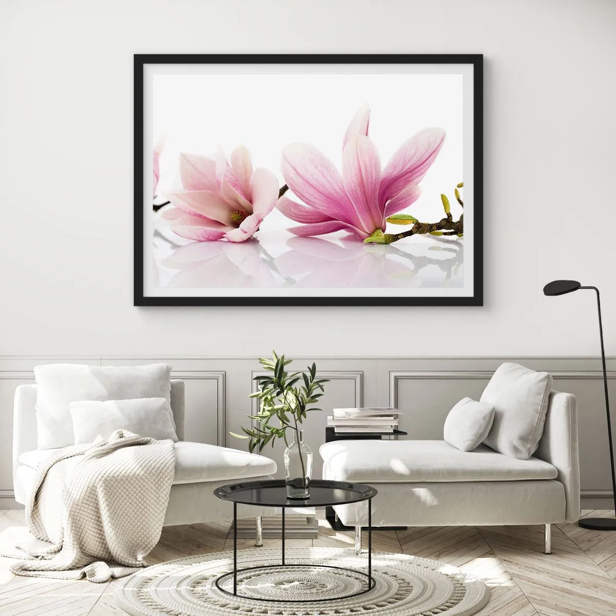 Plakát v černém rámu - Jemné jako závan jara - 100x70 cm