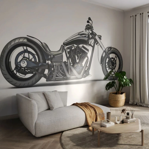 Fototapeta na míru Samolepicí Deluxe Sticker - Pro milující svobodu - Automobilový průmysl, Motorka, Vrtulník