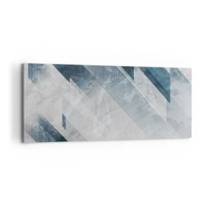 Obraz na plátně - Prostorová kompozice – pohyb šedé - 100x40 cm