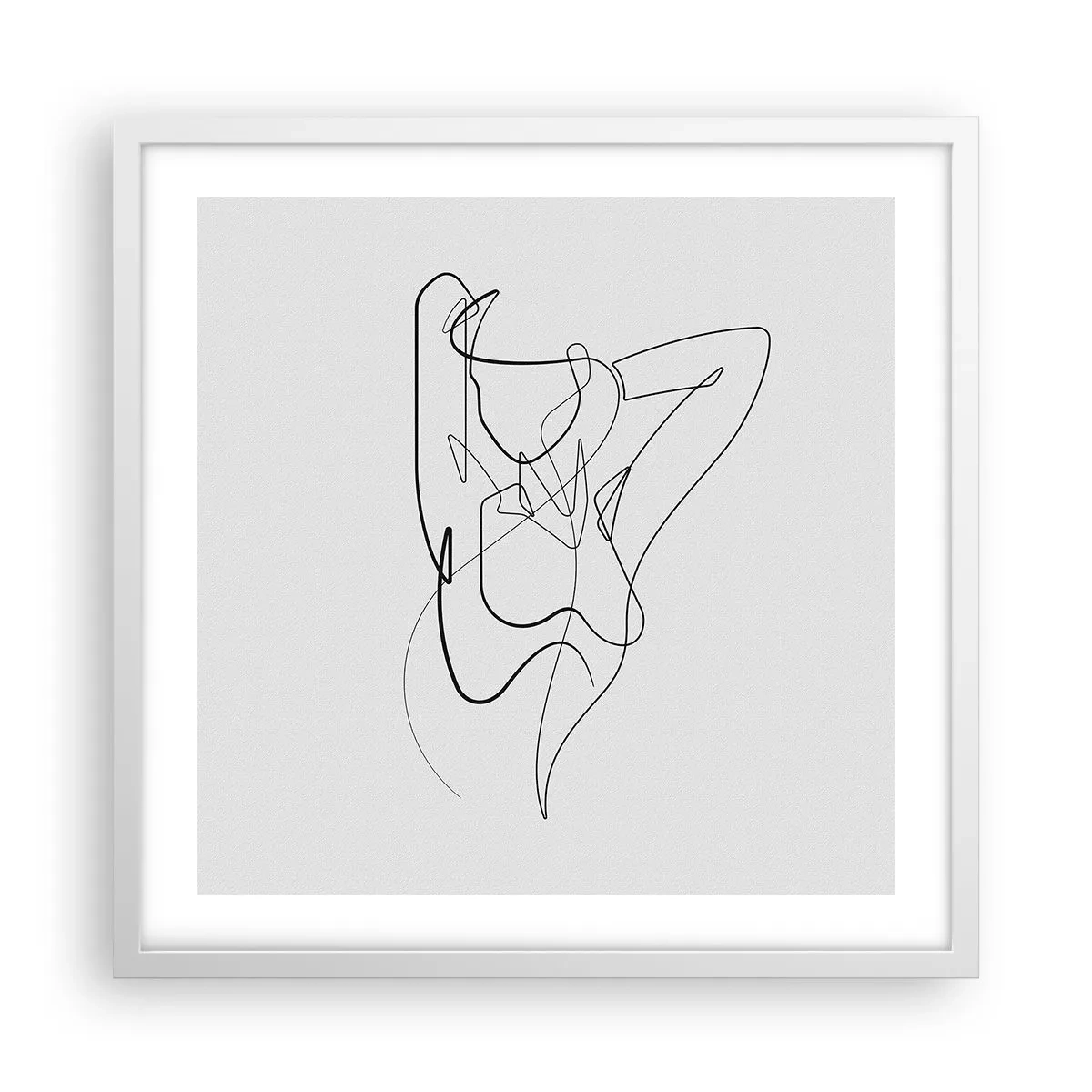 Plakát v bílém rámu - Ty jsi záhada… - 50x50 cm