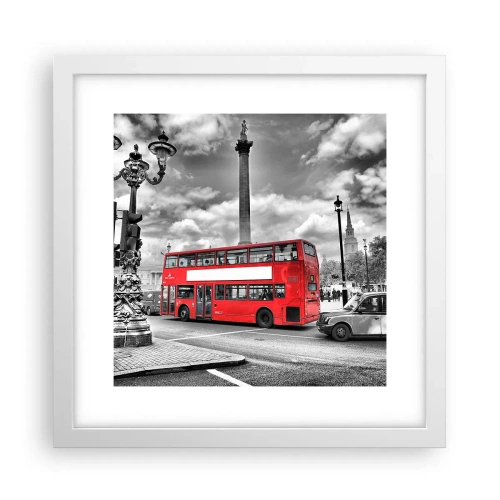 Plakát v bílém rámu - Skutečné krevní řečiště města - 30x30 cm