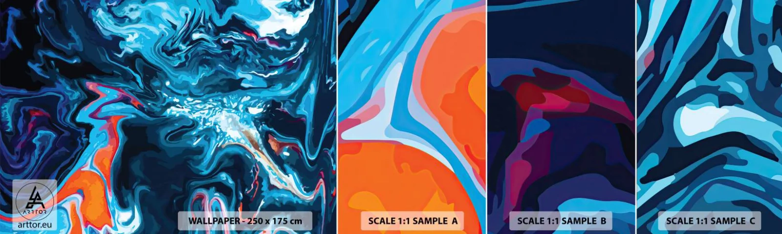 Vzor Fototapety Samolepicí Deluxe Sticker - Cesta do středu nebe - Abstrakce, Kus, Moderní vzor - 100x30 cm