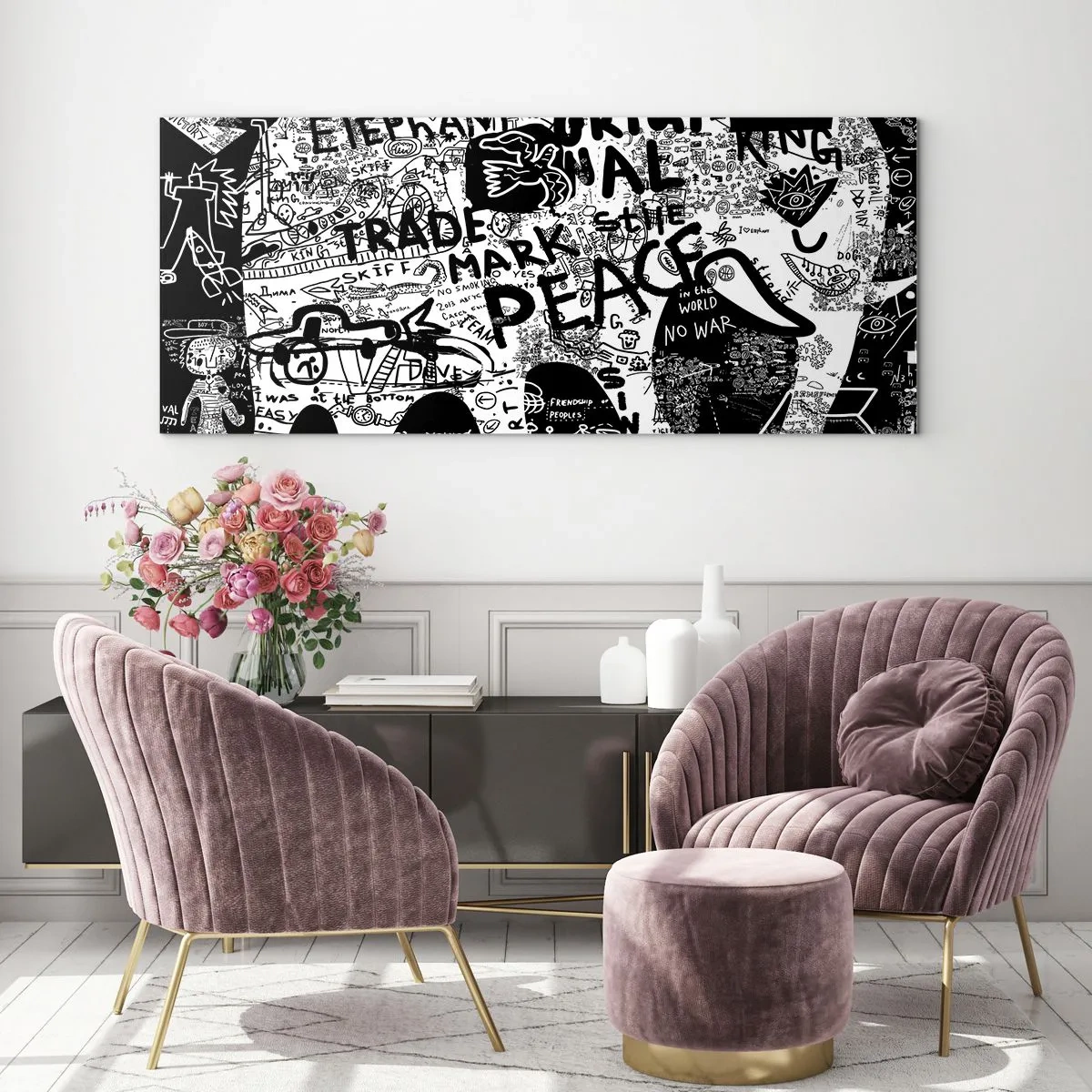 Obraz na skle - Bohatý svět ulice - 120x50 cm