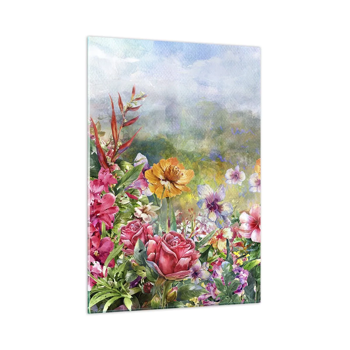 Obraz na skle - Zahrada, která se zbláznila - 50x70 cm