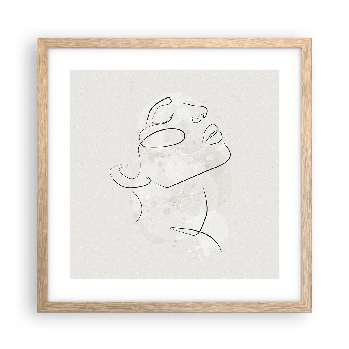 Plakát v rámu světlý dub - Náčrt snu - 40x40 cm