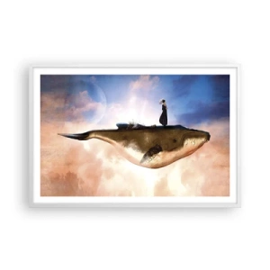 Plakát v bílém rámu - Surrealistická cesta - 91x61 cm