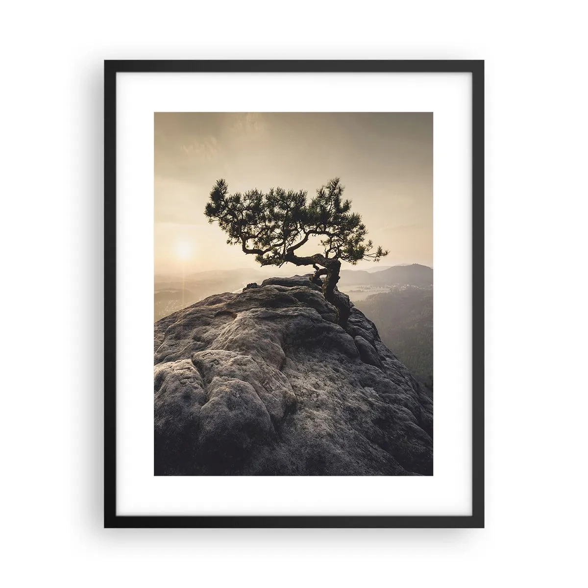 Plakát v černém rámu - Život vždy vítězí - 40x50 cm