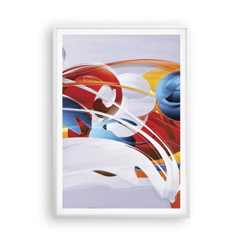 Plakát v bílém rámu - Tanec živlů - 70x100 cm