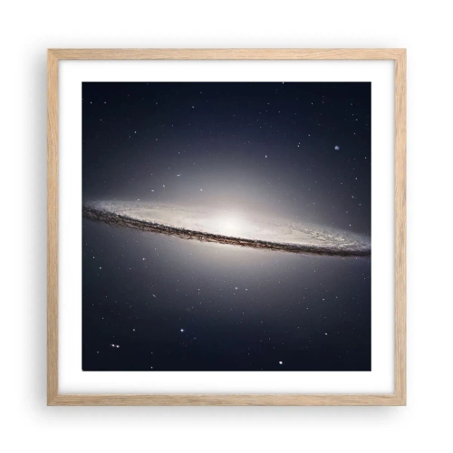 Plakát v rámu světlý dub - Kdysi dávno, v jedné vzdálené galaxii… - 50x50 cm