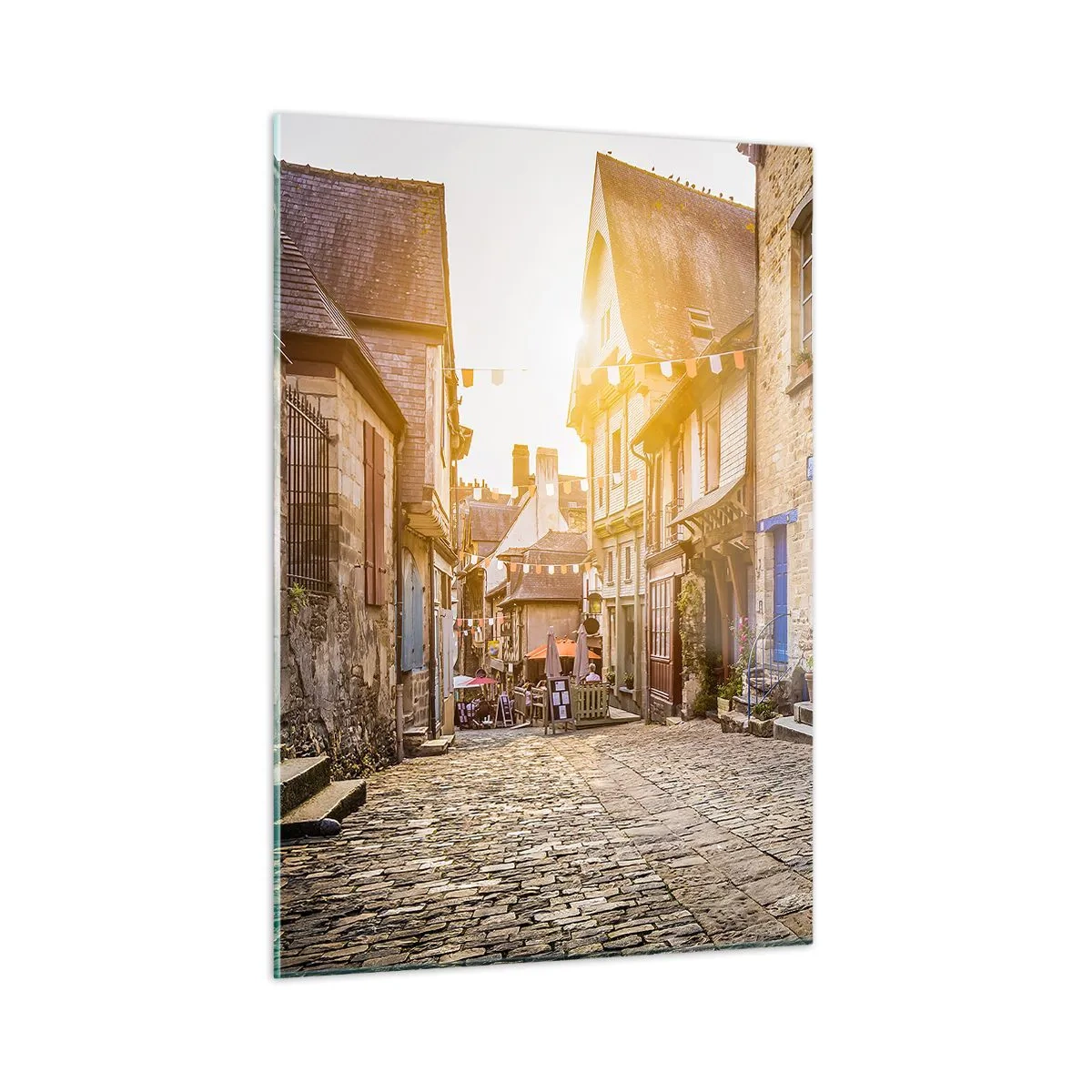 Obraz na skle - Bílý duch městečka - 50x70 cm
