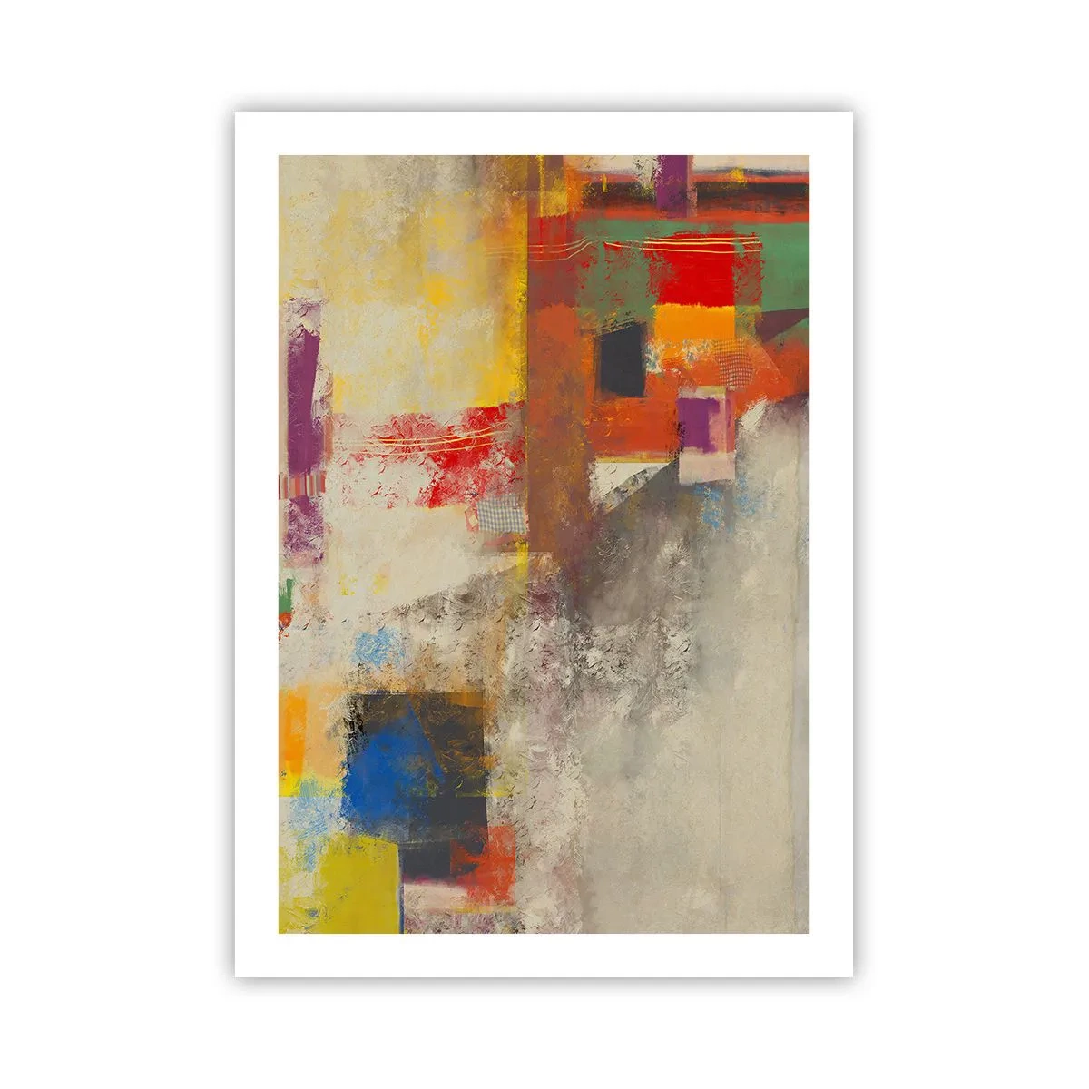 Plakát - Geometrie barev - 50x70 cm