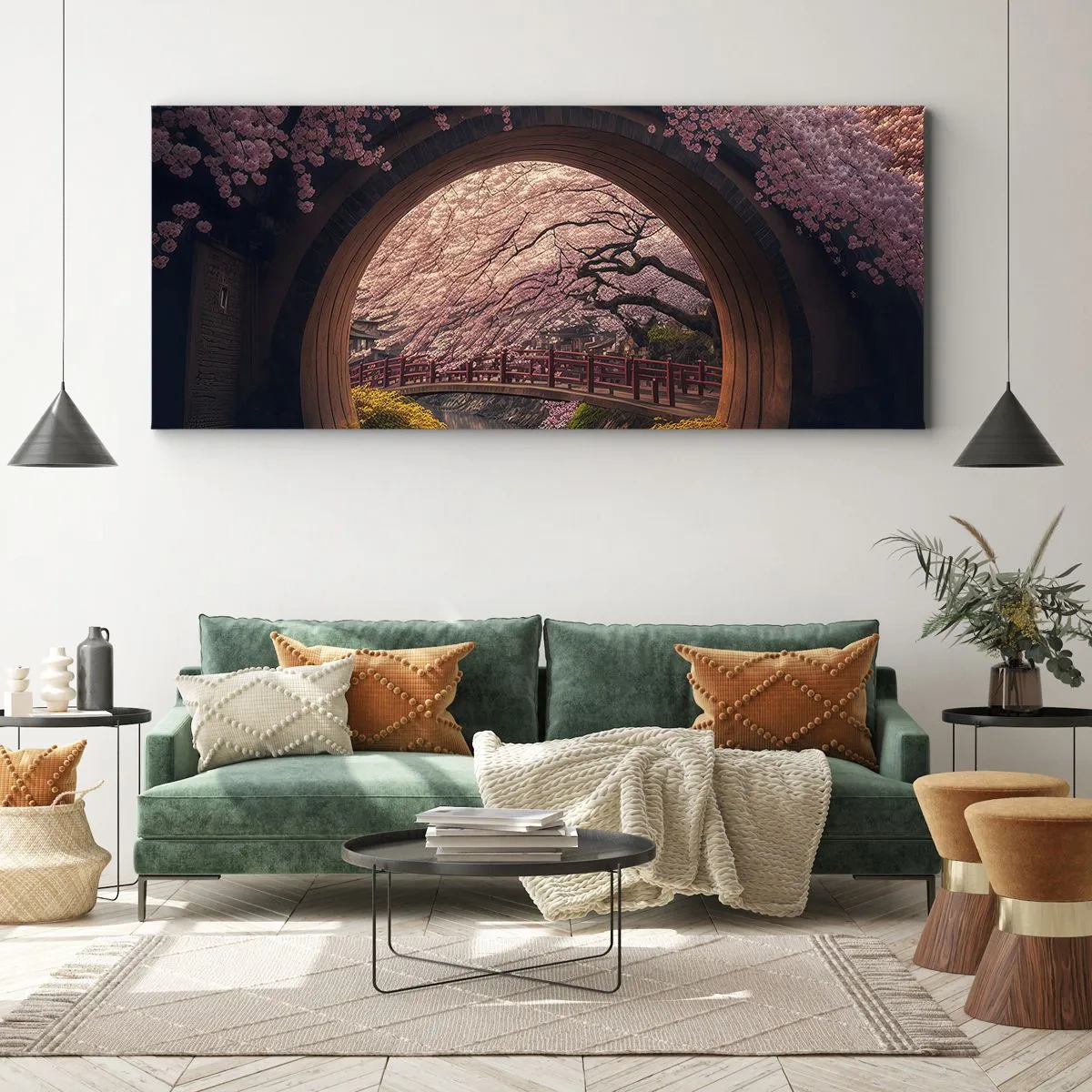 Obraz na plátně - Japonské jaro - 100x40 cm