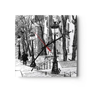 Nástěnné hodiny - Milostný příběh nebo horor? - 30x30 cm