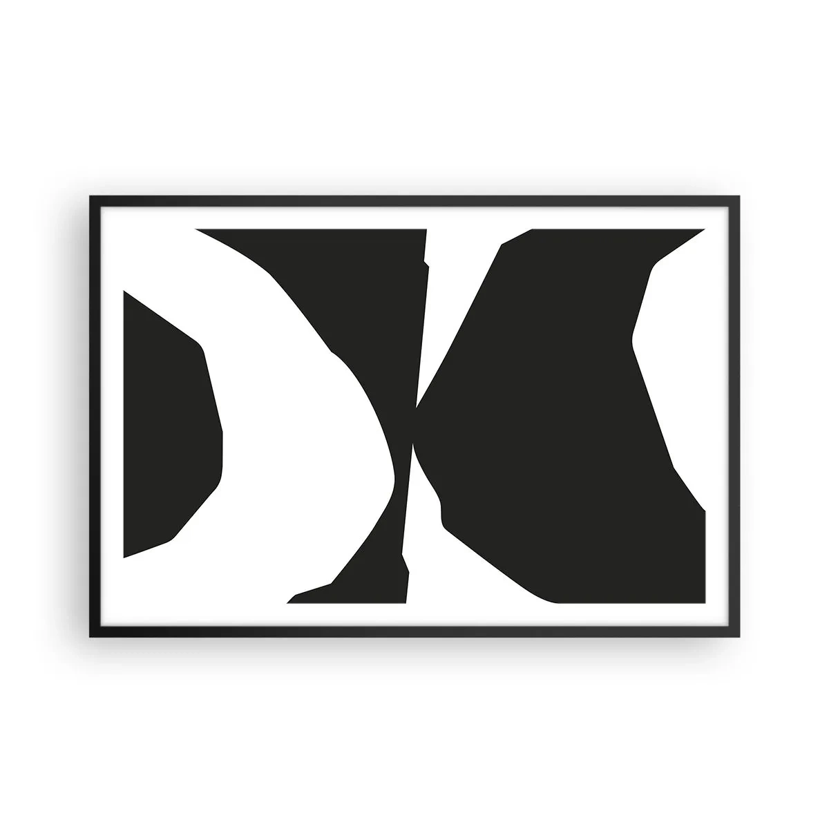 Plakát v černém rámu - Positive-negative - 91x61 cm