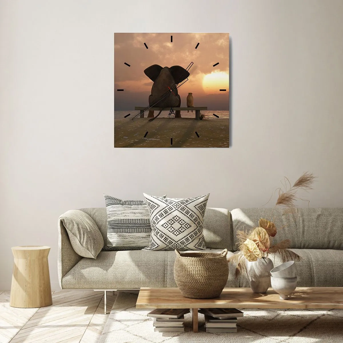 Nástěnné hodiny - Je skvělé spolu mlčet - 30x30 cm