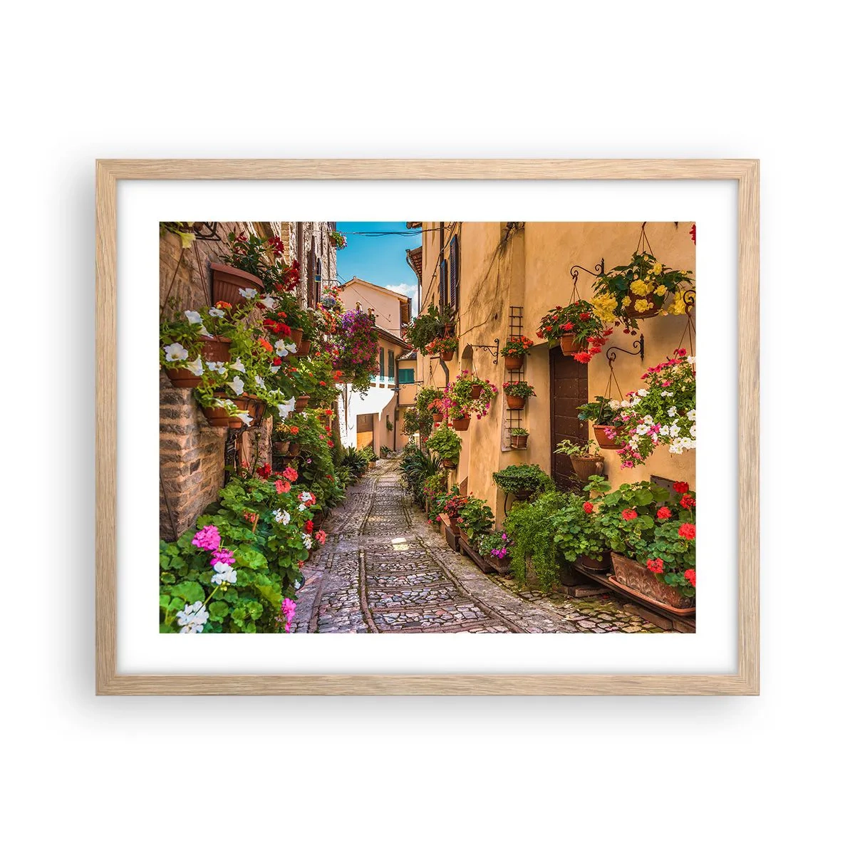 Plakát v rámu světlý dub - Italské zákoutí - 50x40 cm