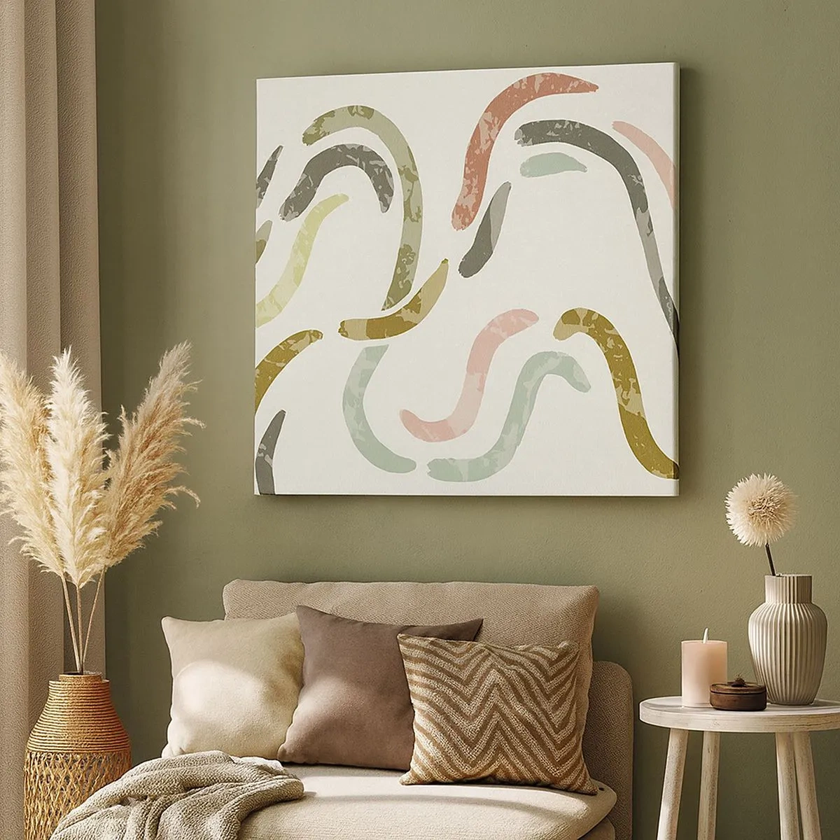 Obraz na plátně - Radostný tanec abstrakce - 30x30 cm