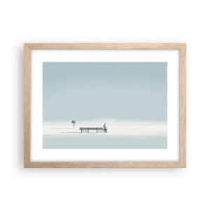 Plakát v rámu světlý dub - Ano, čekám. - 40x30 cm