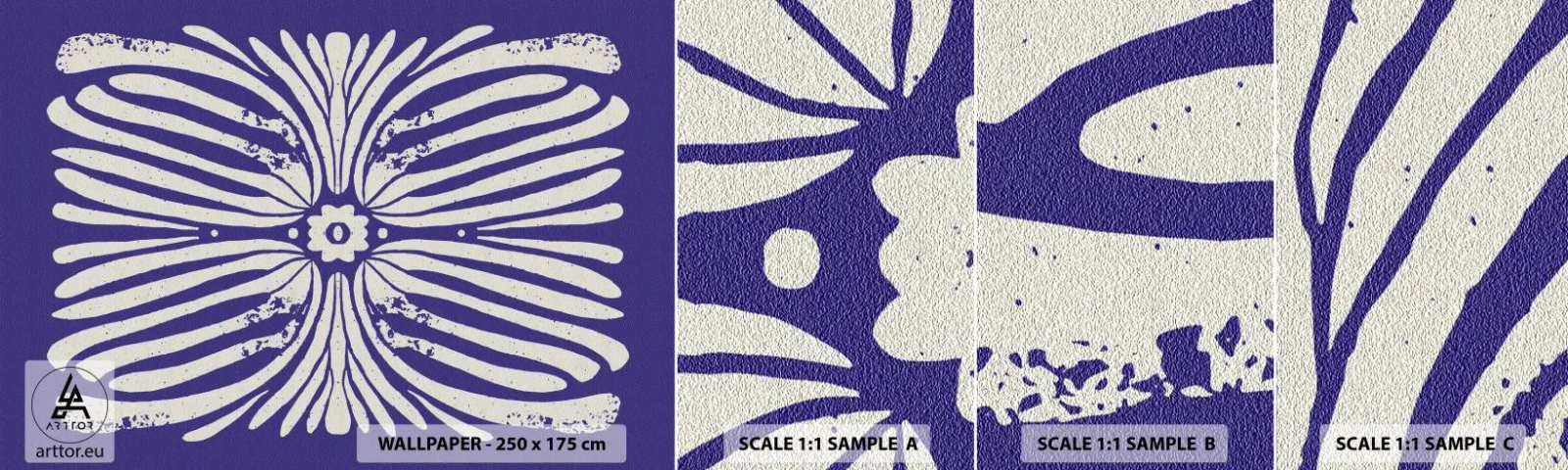 Vzor Fototapety Samolepicí Deluxe Sticker - Etnické inspirace - Boho, Botanický, Kus - 100x30 cm