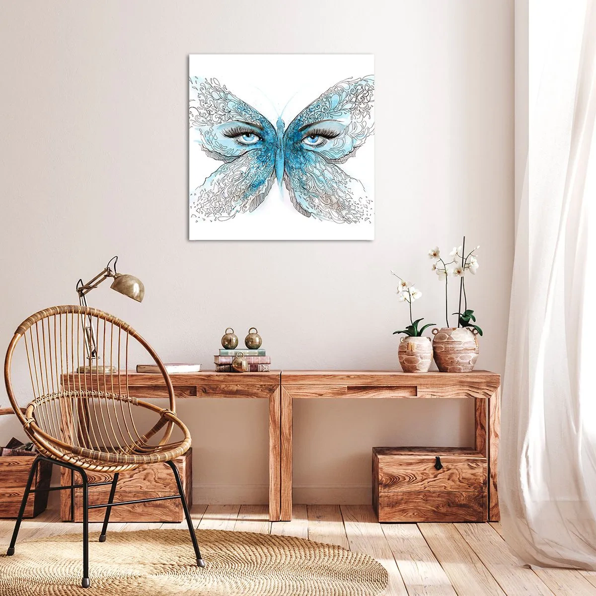 Obraz na plátně - Sýkora modřinka eros - 50x50 cm