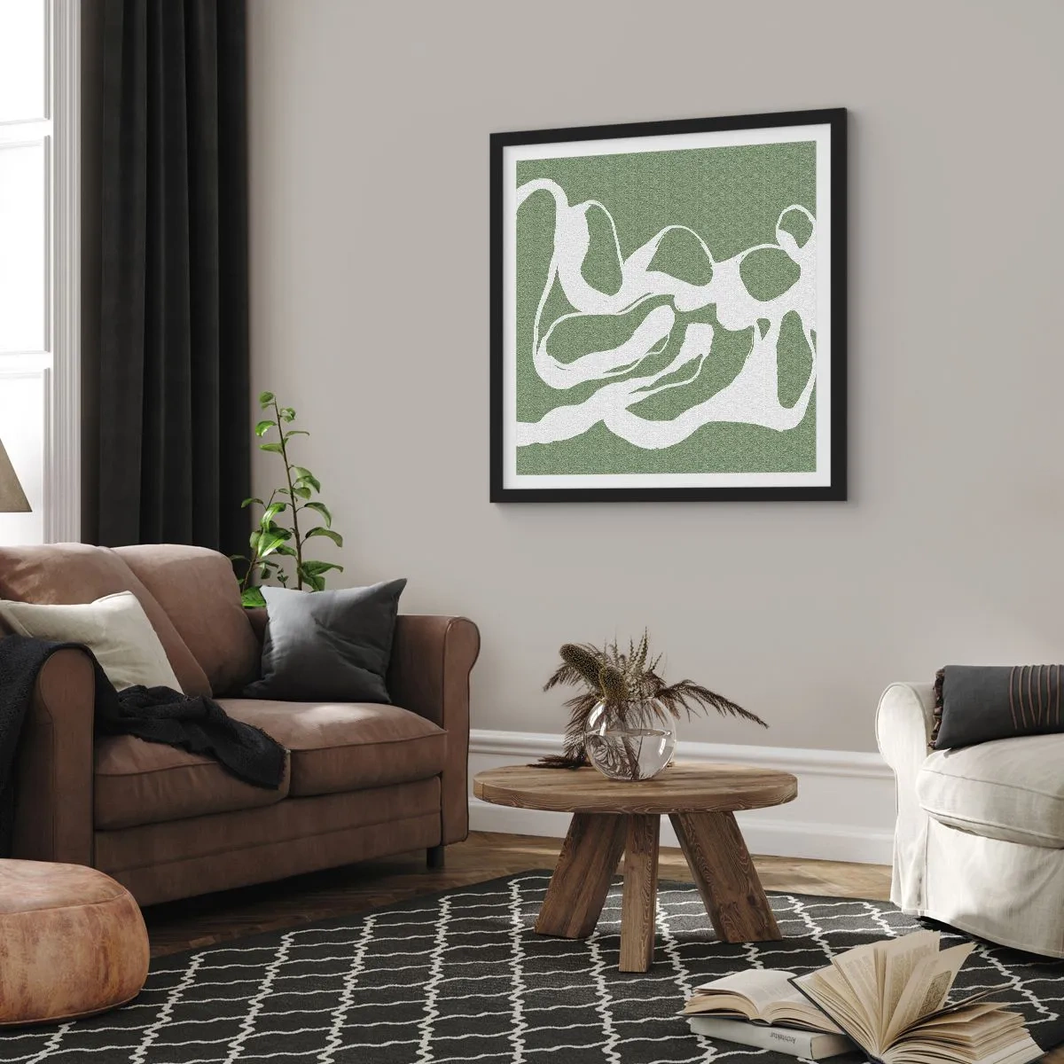 Plakát v černém rámu - Volání prostoru - 40x40 cm