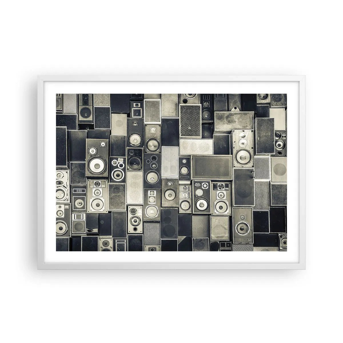 Plakát v bílém rámu - A vše je v pořádku - 70x50 cm