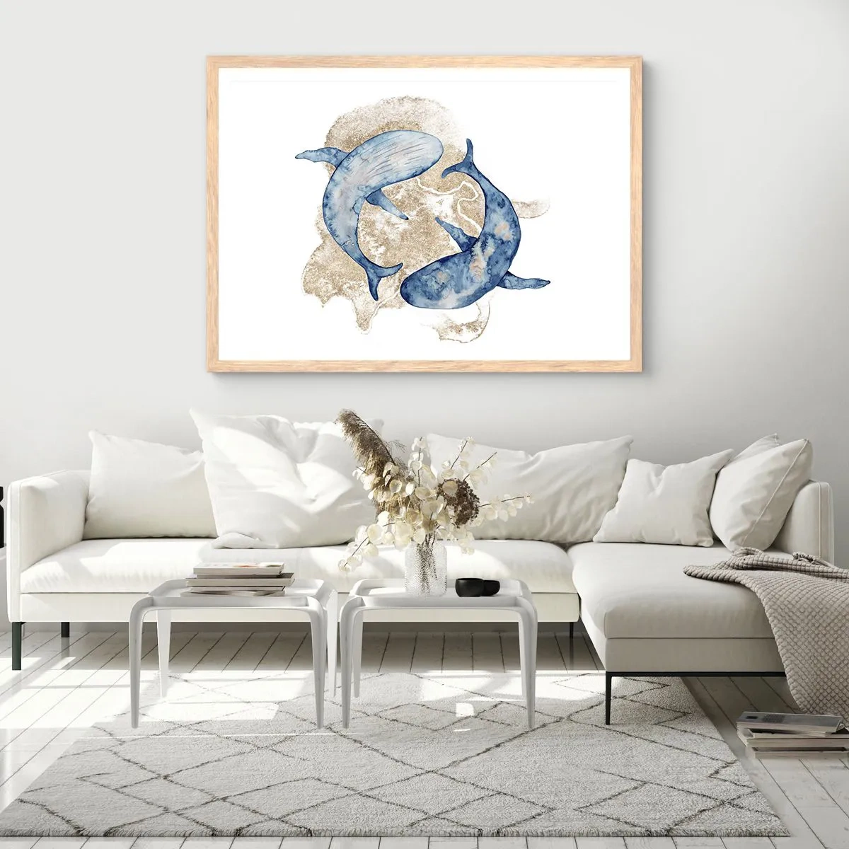 Plakát v rámu světlý dub - Přátelství nebo láska? - 50x40 cm