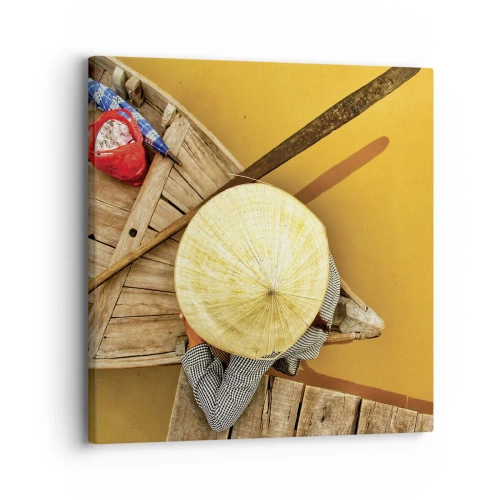 Obraz na plátně - Život na žluté řece - 30x30 cm
