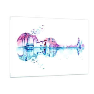 Obraz na skle - Přinesu vám dešťové písně - 120x80 cm