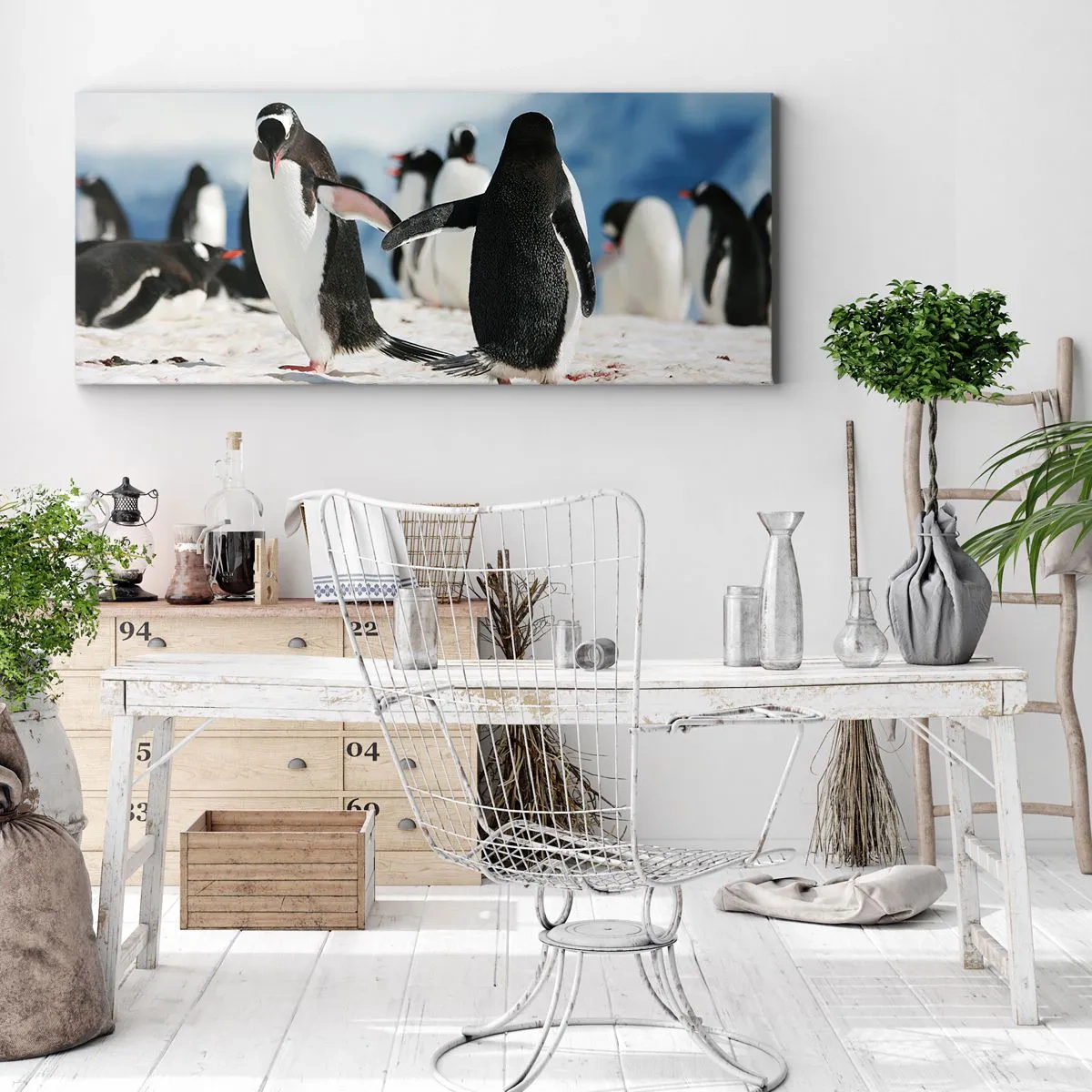 Obraz na plátně - Tanec na sněhu - 100x40 cm
