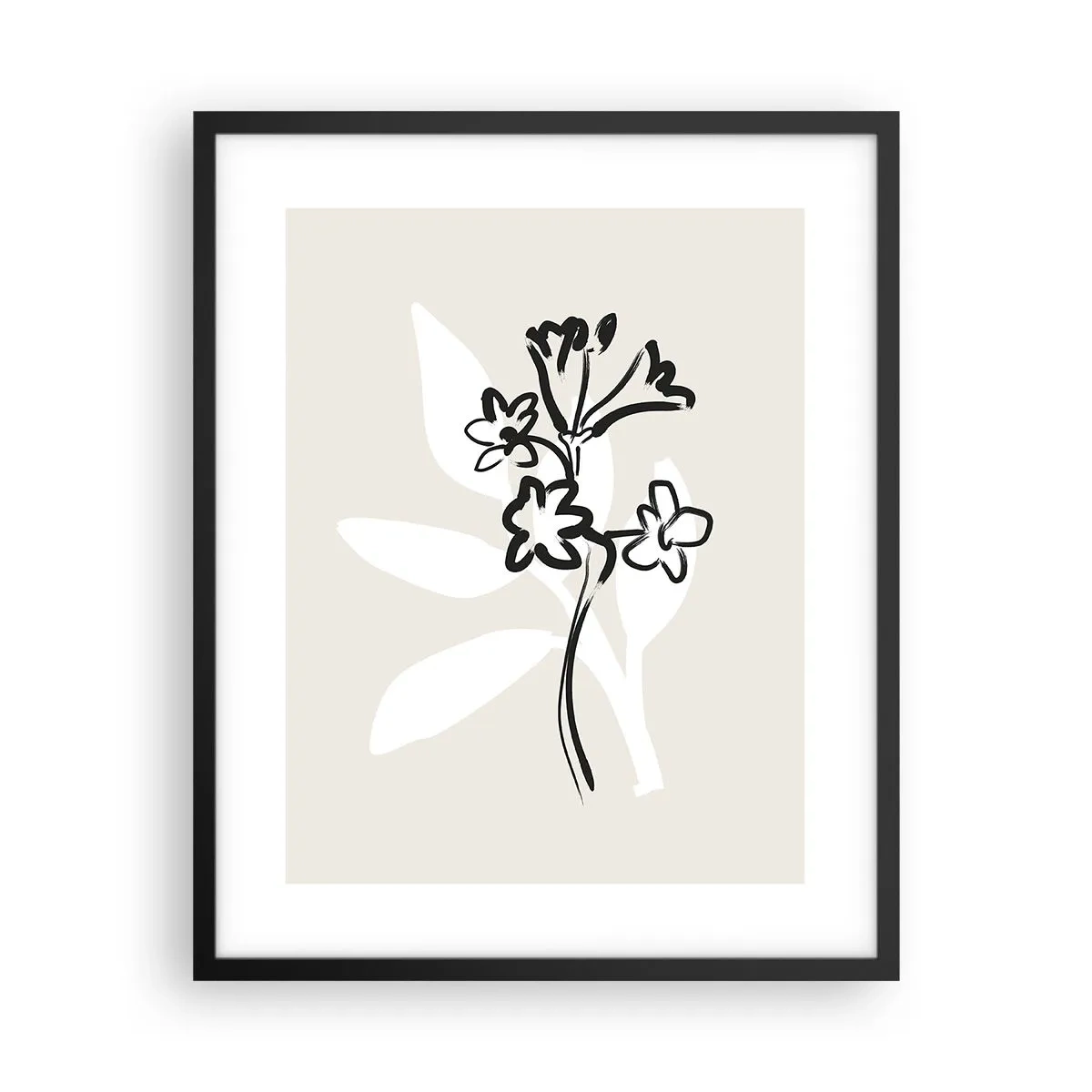 Plakát v černém rámu - Náčrtek pro herbář - 40x50 cm