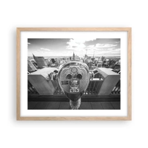 Plakát v rámu světlý dub - Město nad městy - 50x40 cm