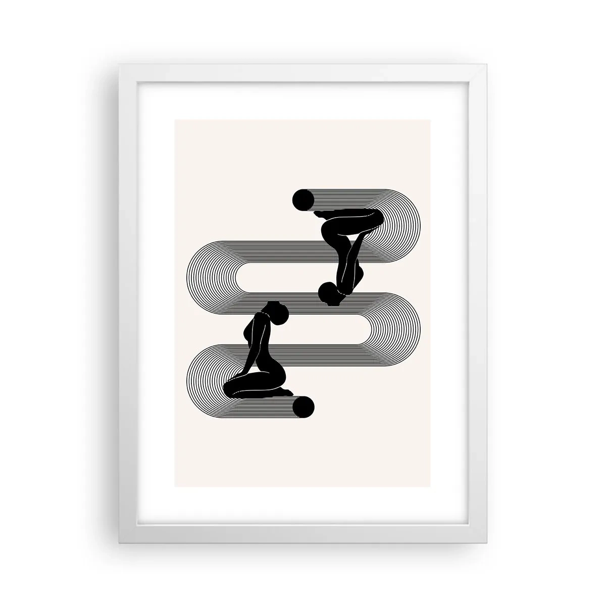 Plakát v bílém rámu - Smyslná symetrie - 30x40 cm