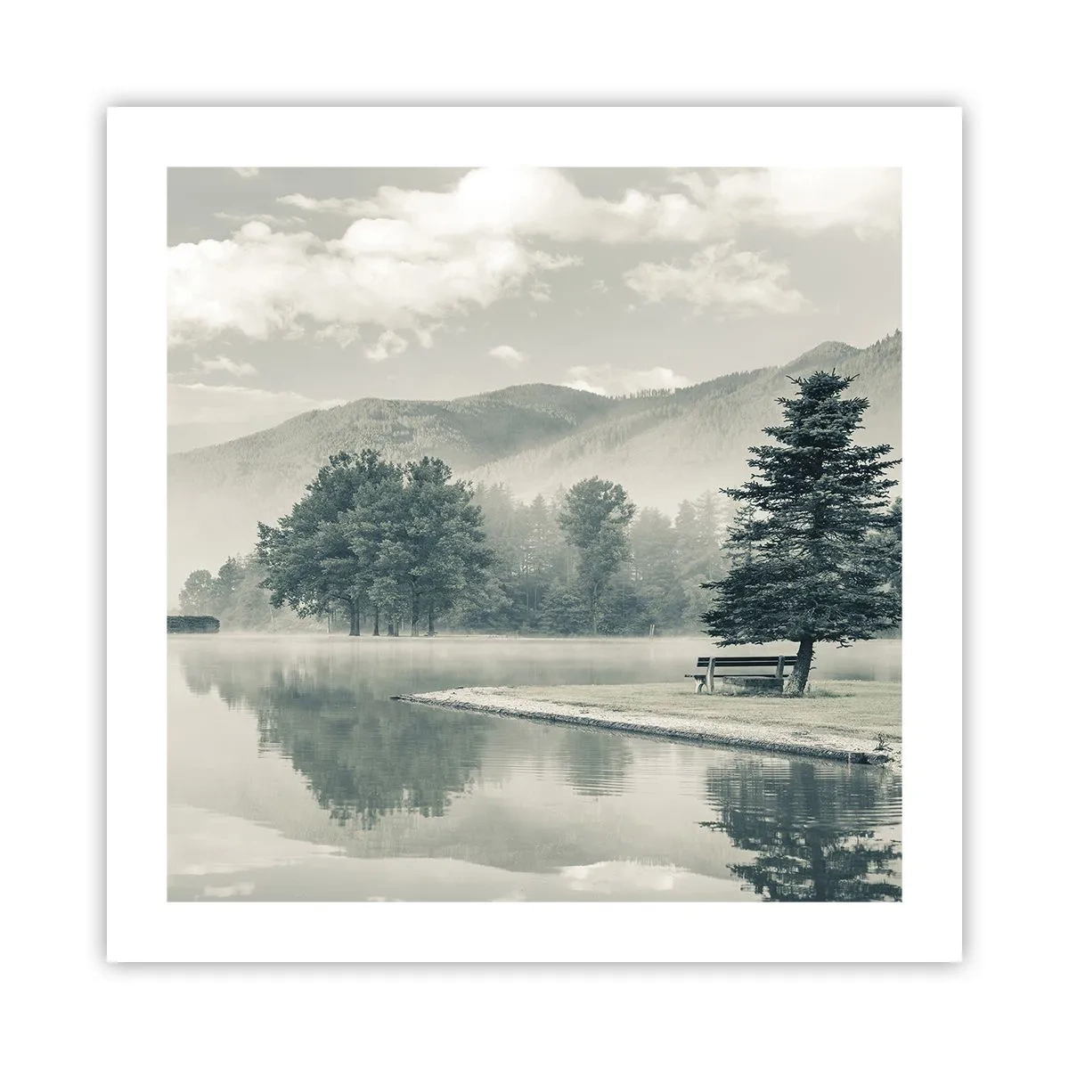 Plakát - Jezero ještě spí - 50x50 cm