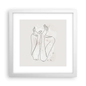 Plakát v bílém rámu - Zasněný okamžik - 30x30 cm