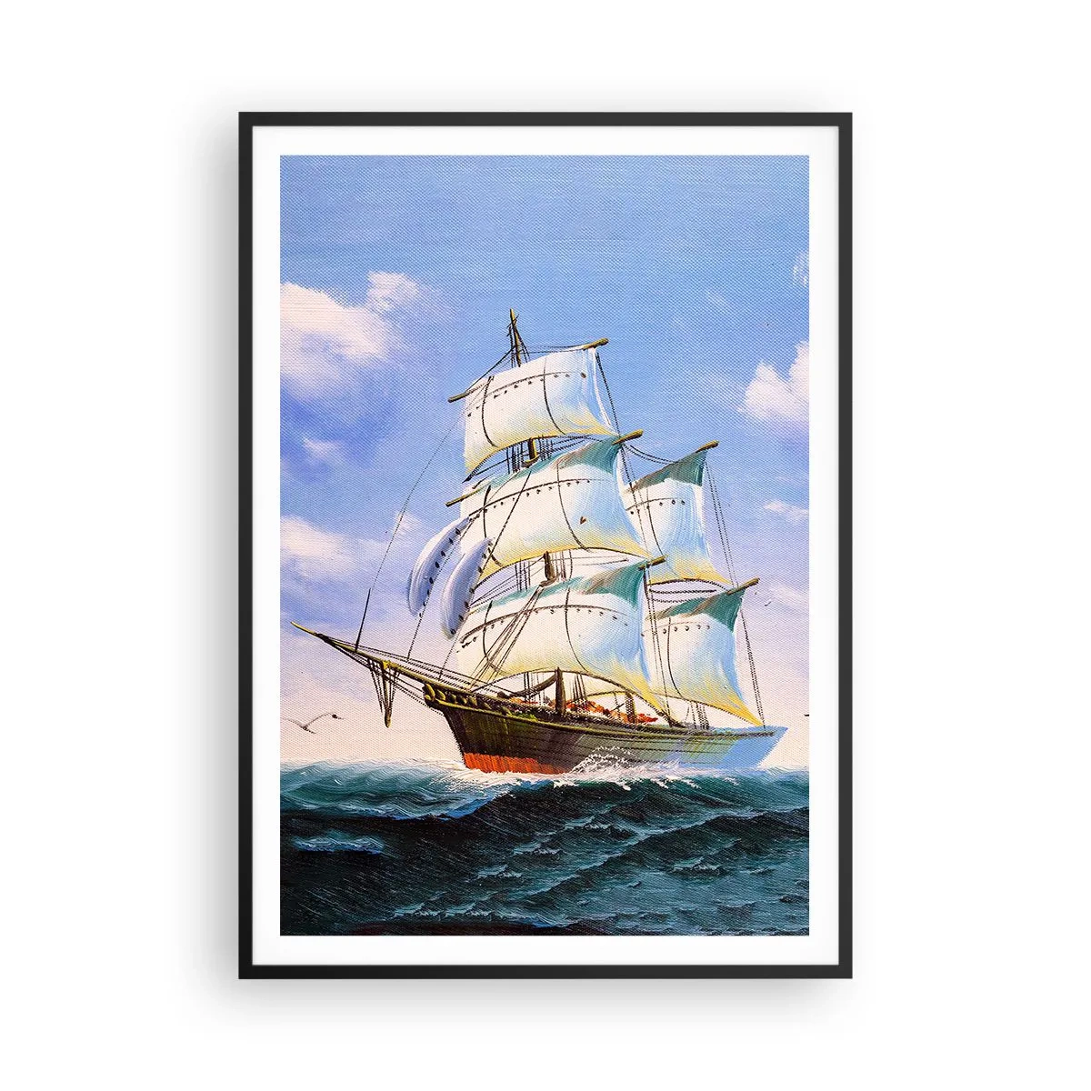 Plakát v černém rámu - Hrdě s větrem - 70x100 cm