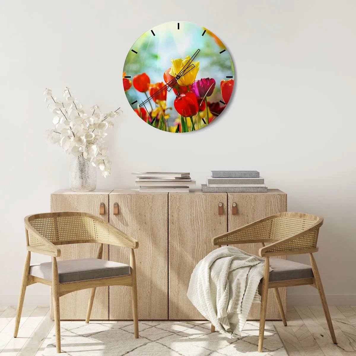 Nástěnné hodiny - Všechny barvy slunce - 40x40 cm