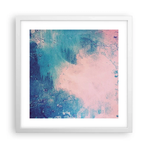 Plakát v bílém rámu - Modrá objetí - 40x40 cm
