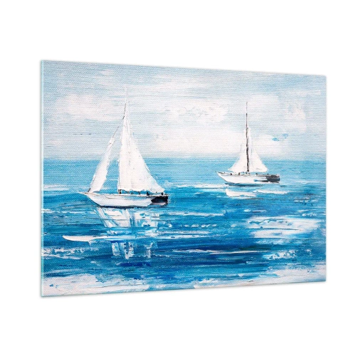 Obraz na skle - S přítelem po boku - 100x70 cm